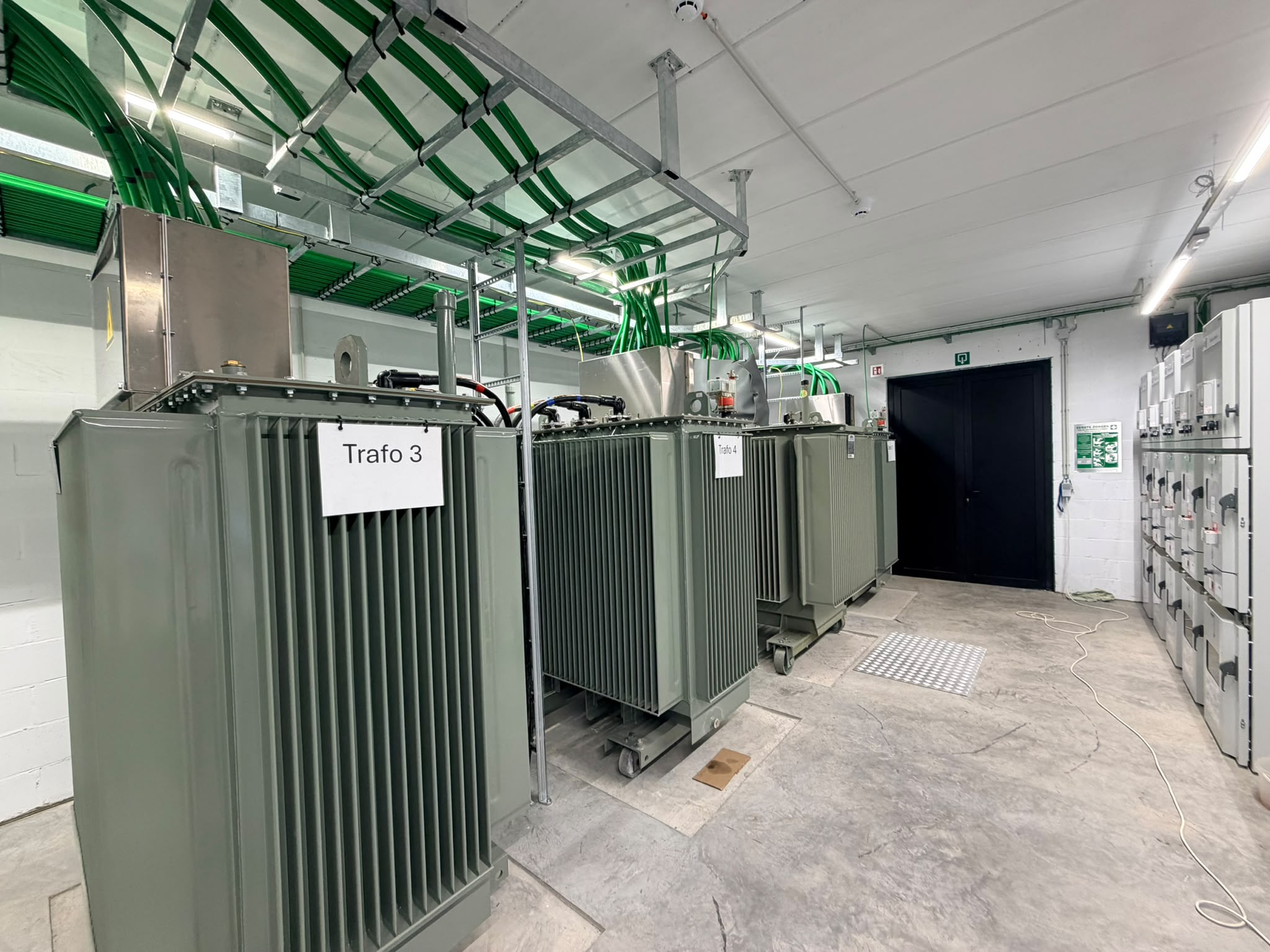 The transformer room at the Voltaq battery park